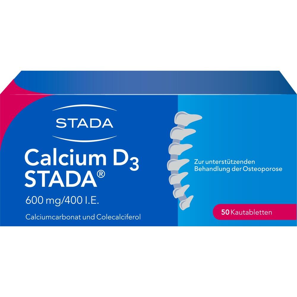 CALCIUM D3 STADA 600 mg/400 I.E. Kautabletten