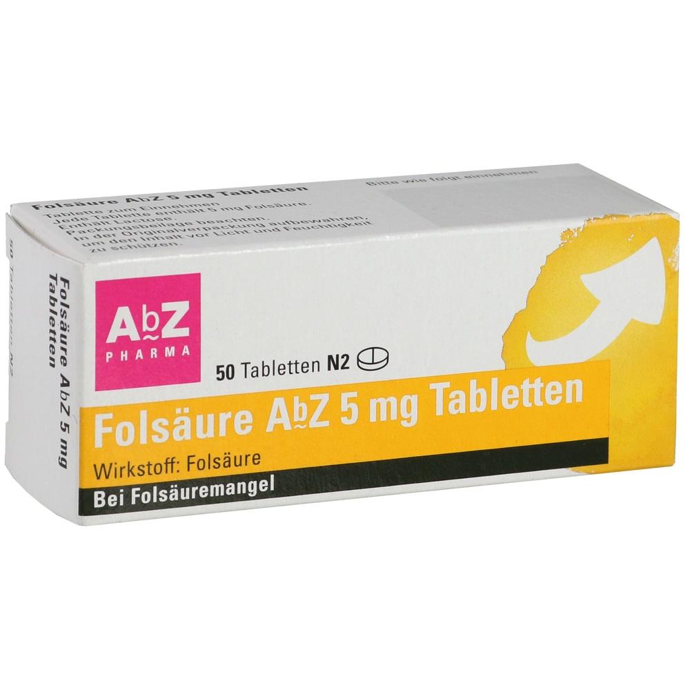 FOLSÄURE AbZ 5 mg Tabletten
