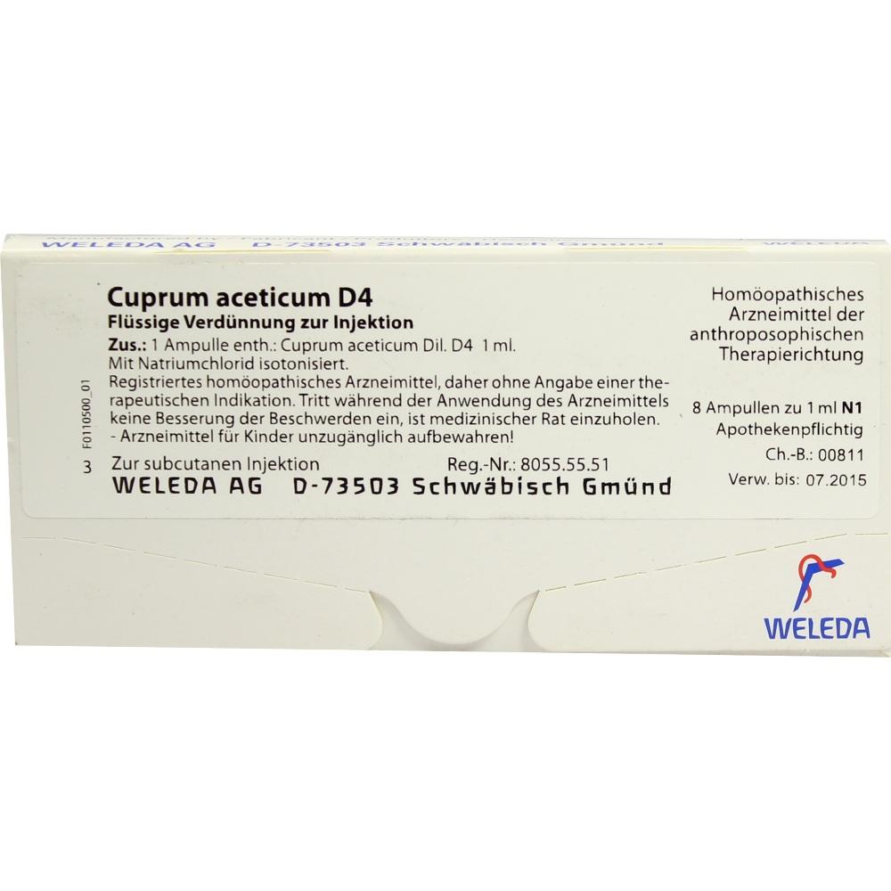 CUPRUM ACETICUM D 4 Ampullen
