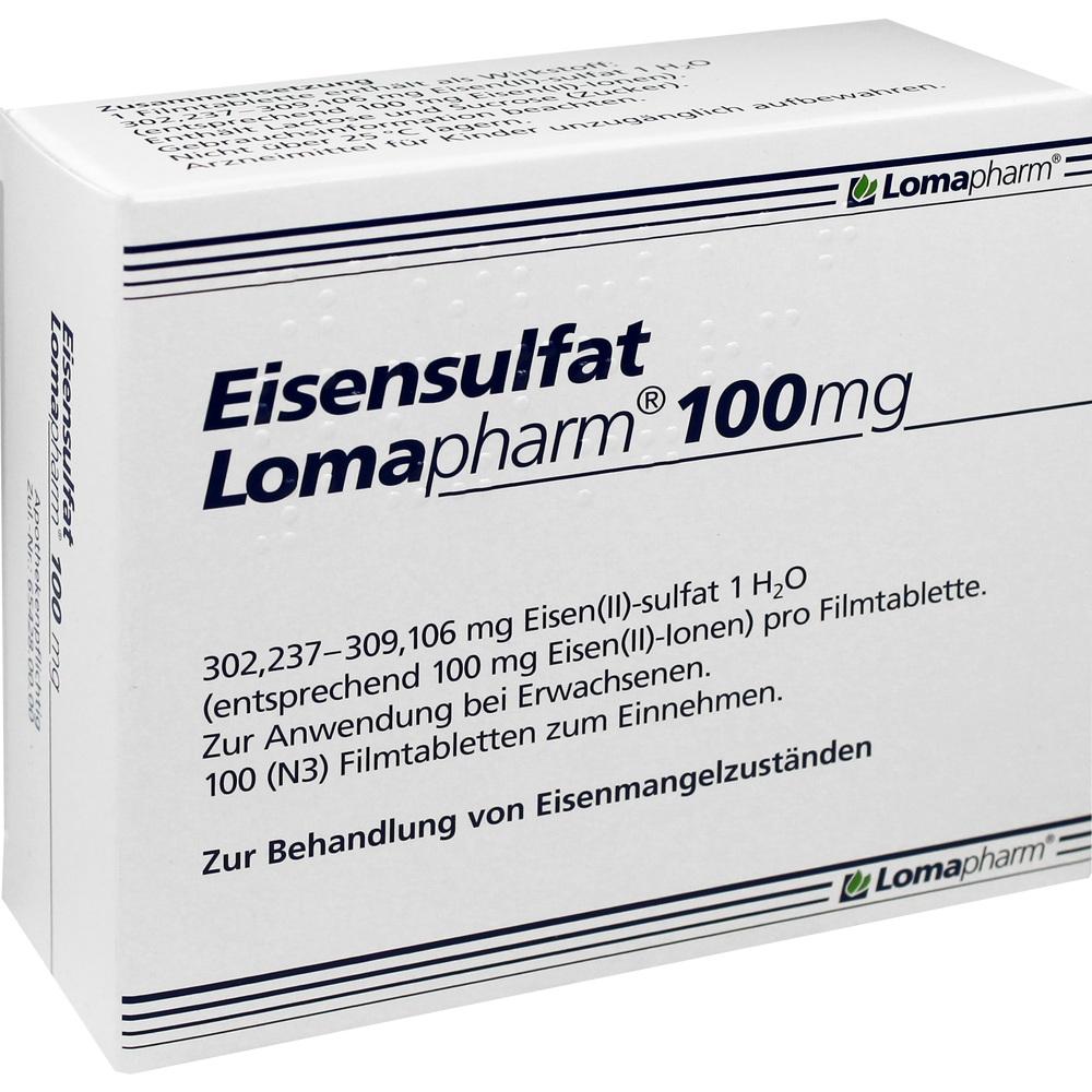 EISENSULFAT Lomapharm 100 mg Filmtabletten