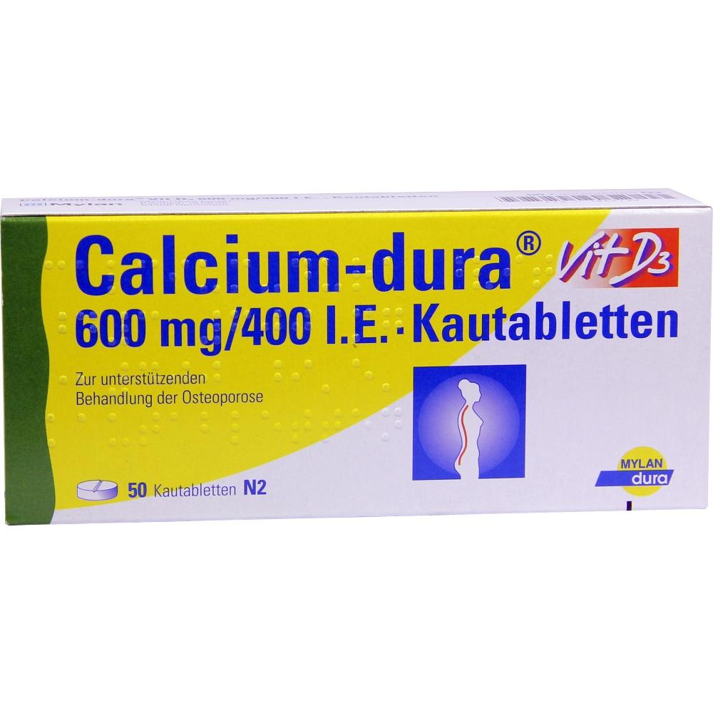 CALCIUM DURA Vit D3 600 mg/400 I.E. Kautabletten