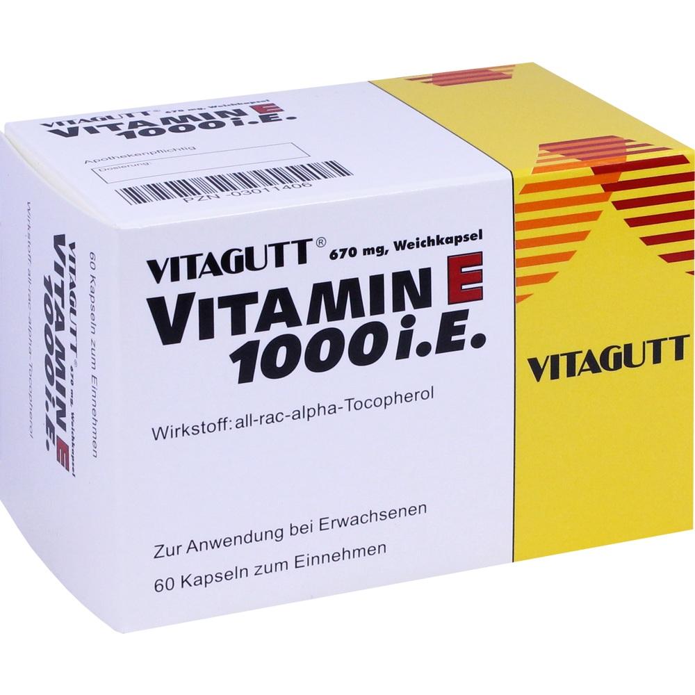 VITAGUTT Vitamin E 1000 Weichkapseln