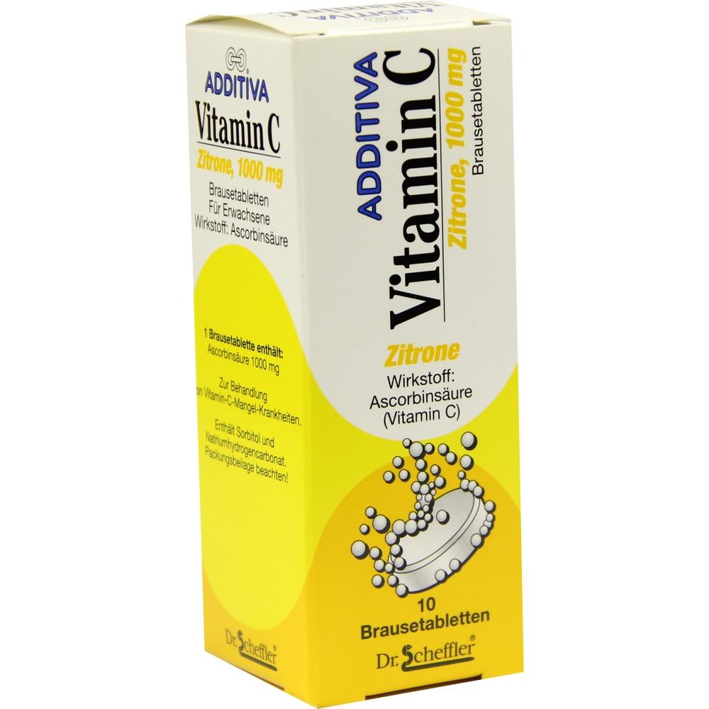 ADDITIVA Vitamin C Brausetabletten Zitrone