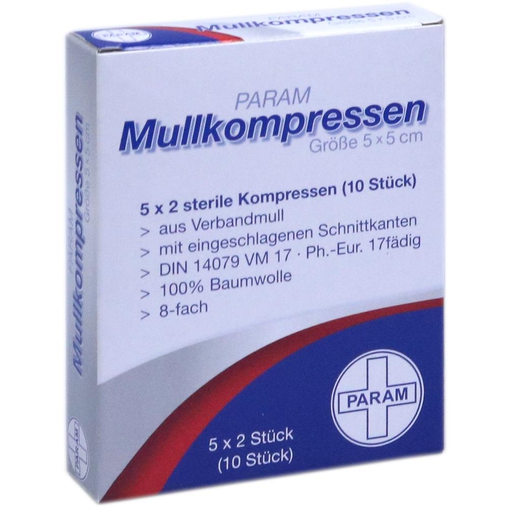 MULLKOMPRESSEN 5x5 cm steril 8fach