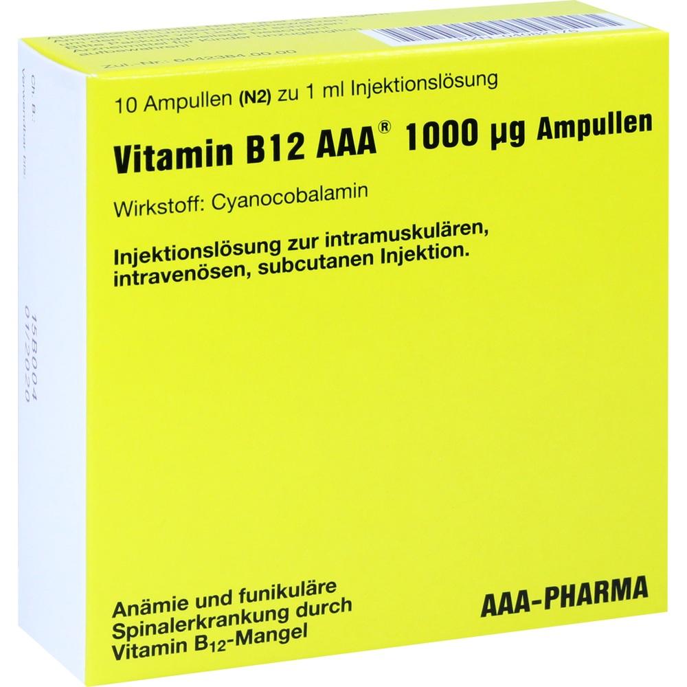 VITAMIN B12 AAA 1000 \m63g Ampullen Injektionslsg.