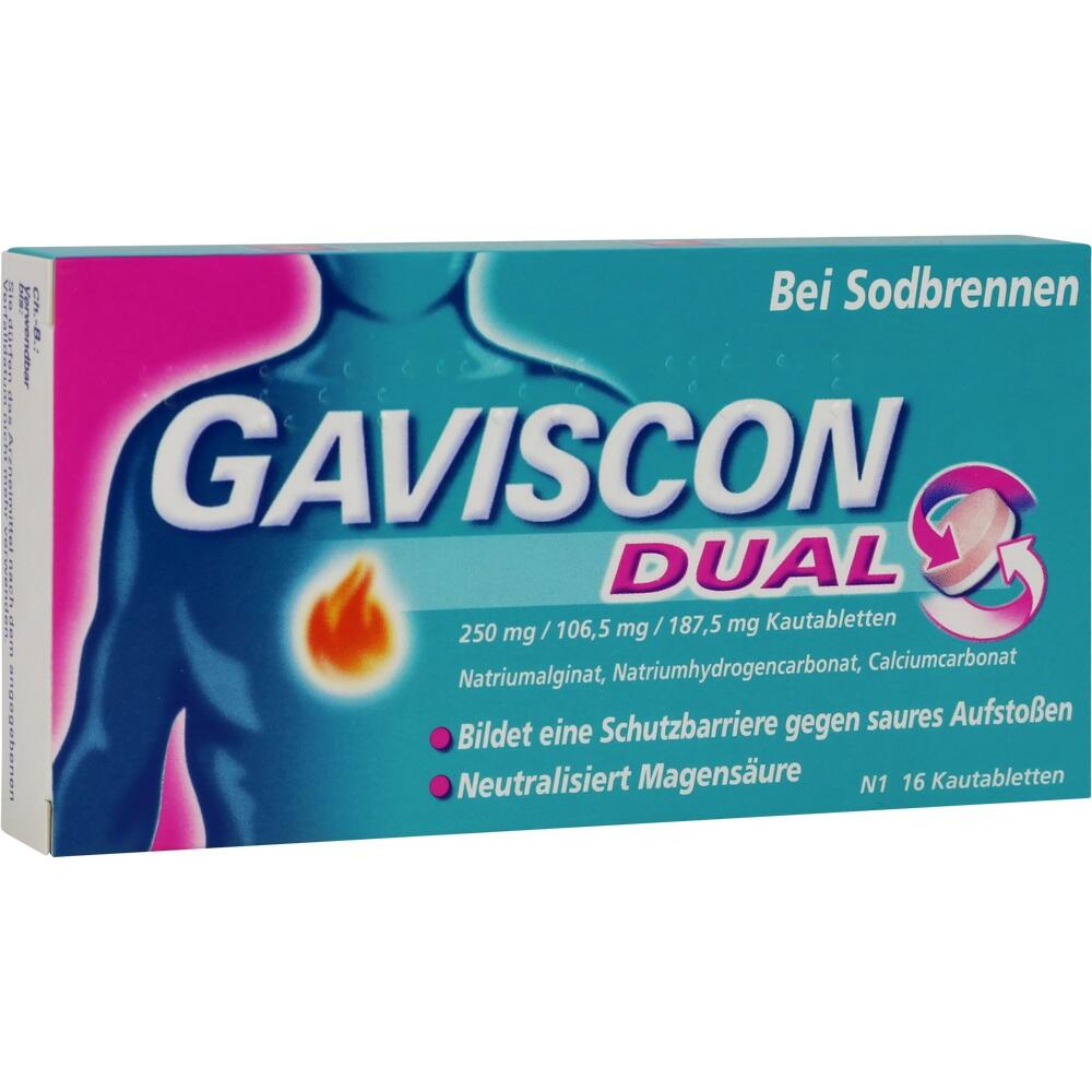 GAVISCON Dual 250mg/106,5mg/187,5mg Kautabletten