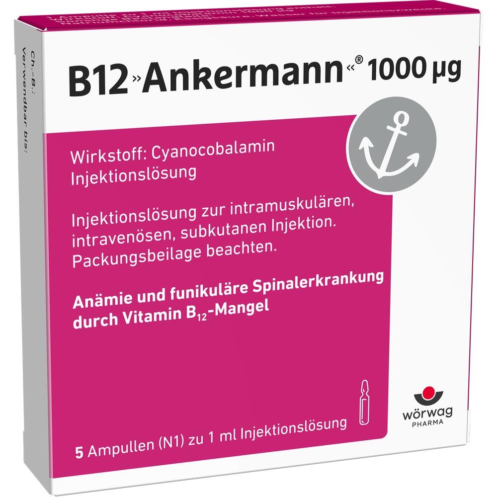 B12 ANKERMANN 1000 \m63g Injektionslösung Amp.