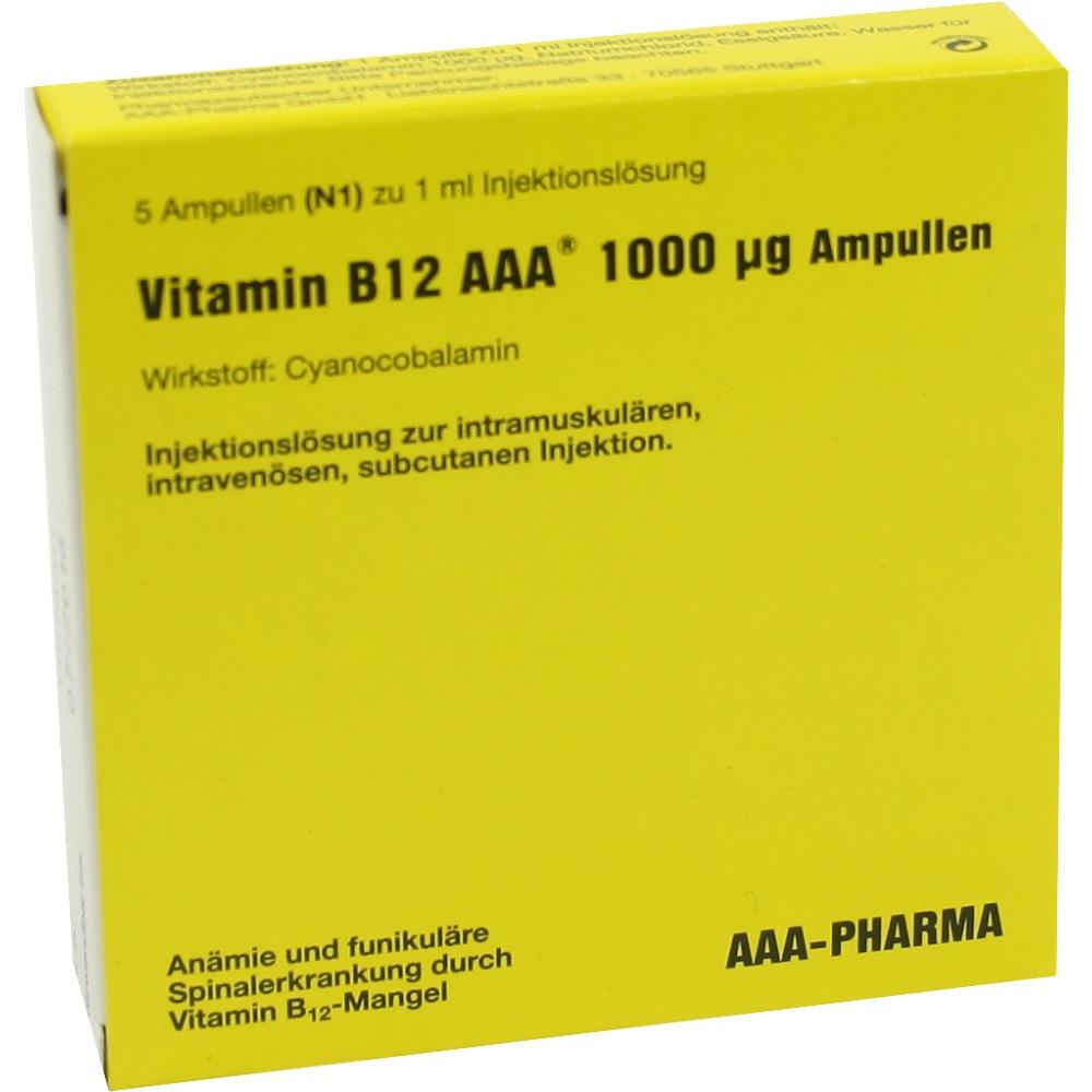VITAMIN B12 AAA 1000 \m63g Ampullen Injektionslsg.