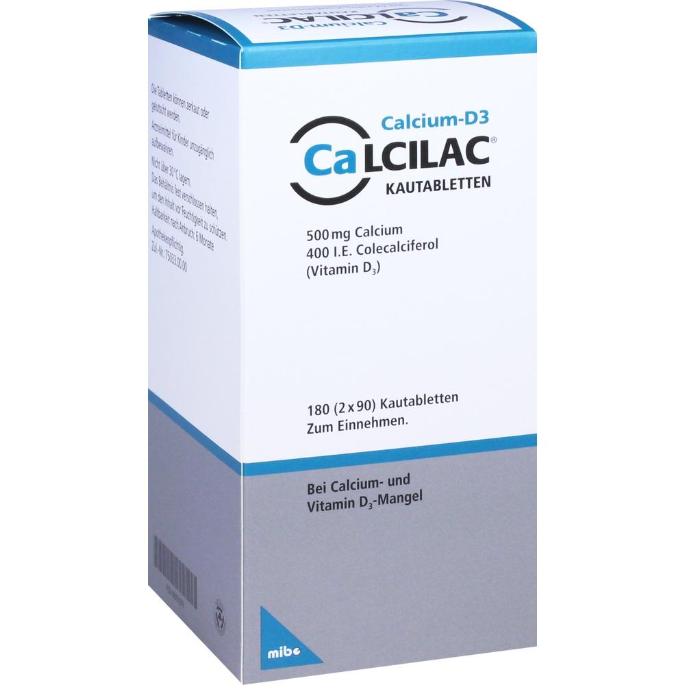 CALCILAC Kautabletten 500 mg/400 I.E.