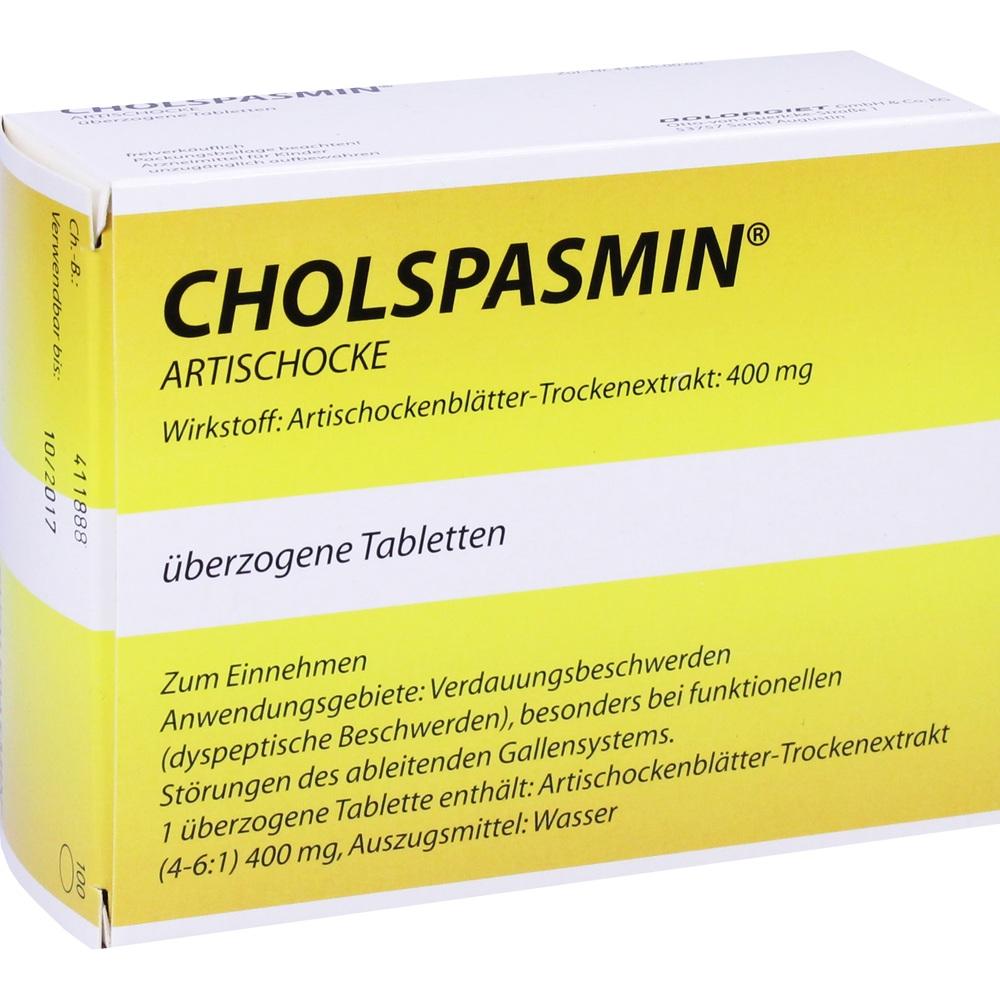 CHOLSPASMIN Artischocke überzogene Tabletten