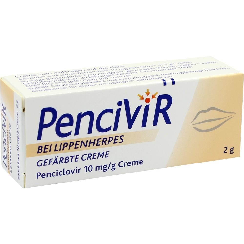 PENCIVIR bei Lippenherpes gefärbte Creme