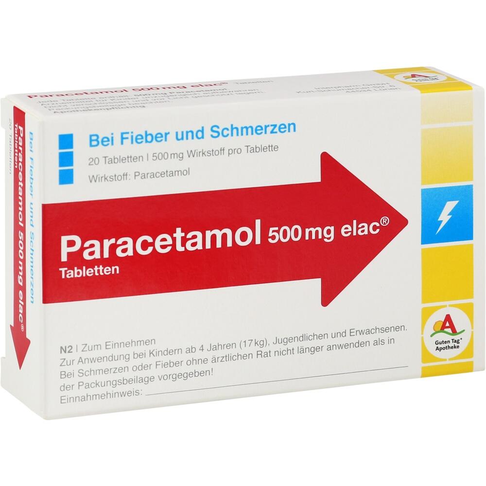 PARACETAMOL 500 mg elac Tabletten