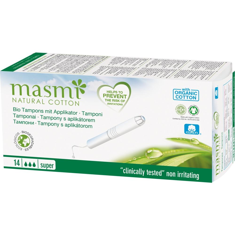 BIO TAMPONS Super m.Applik.100% Bio-Baumw.MASMI